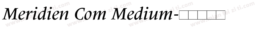 Meridien Com Medium字体转换